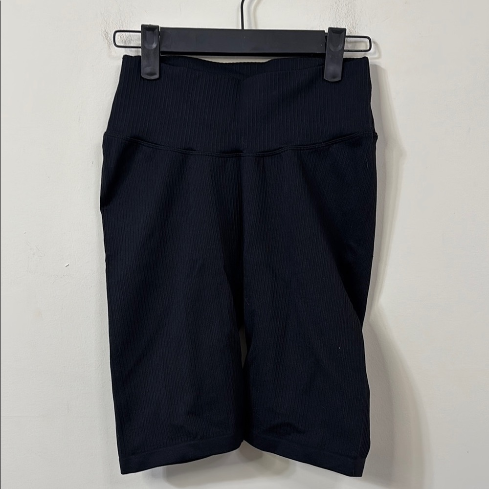 Balance Athletica Linear Rider Seamless Biker Shorts Black Size Medium